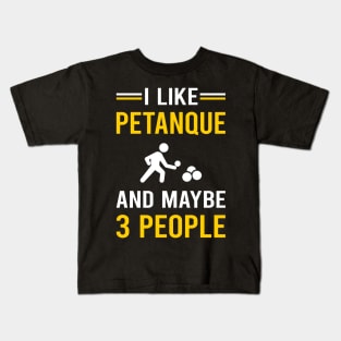 3 People Petanque Kids T-Shirt